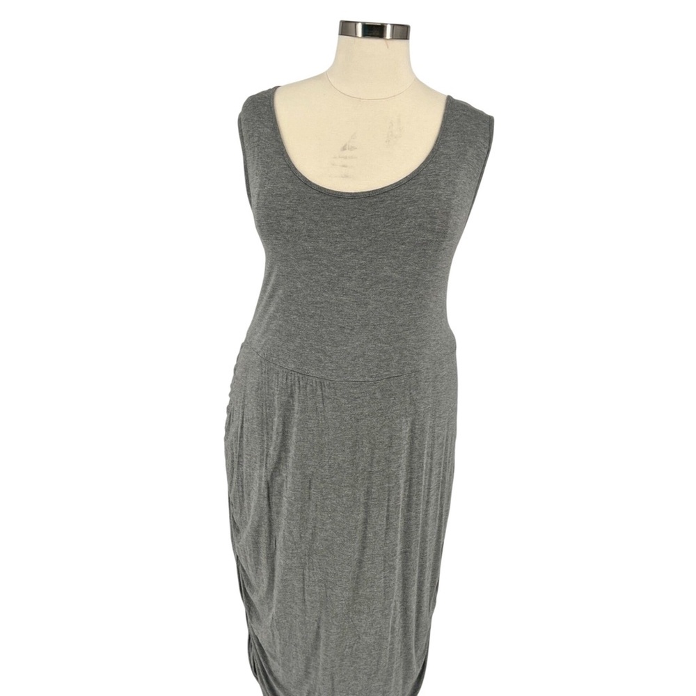 Torrid Gray Ruched Side Maxi Dress